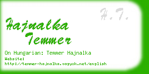 hajnalka temmer business card